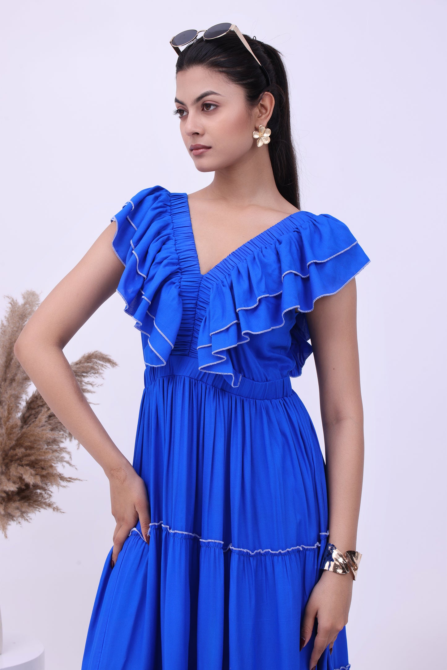 Azure Drift Tier Dress