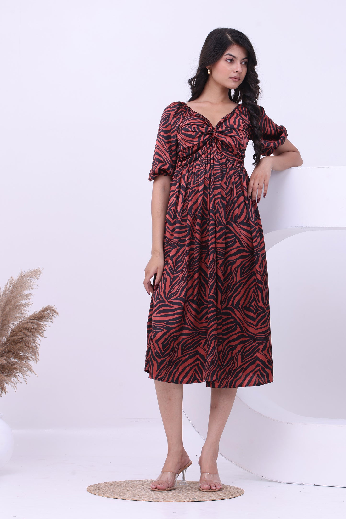 Fierce Elegance Satin A-line Dress
