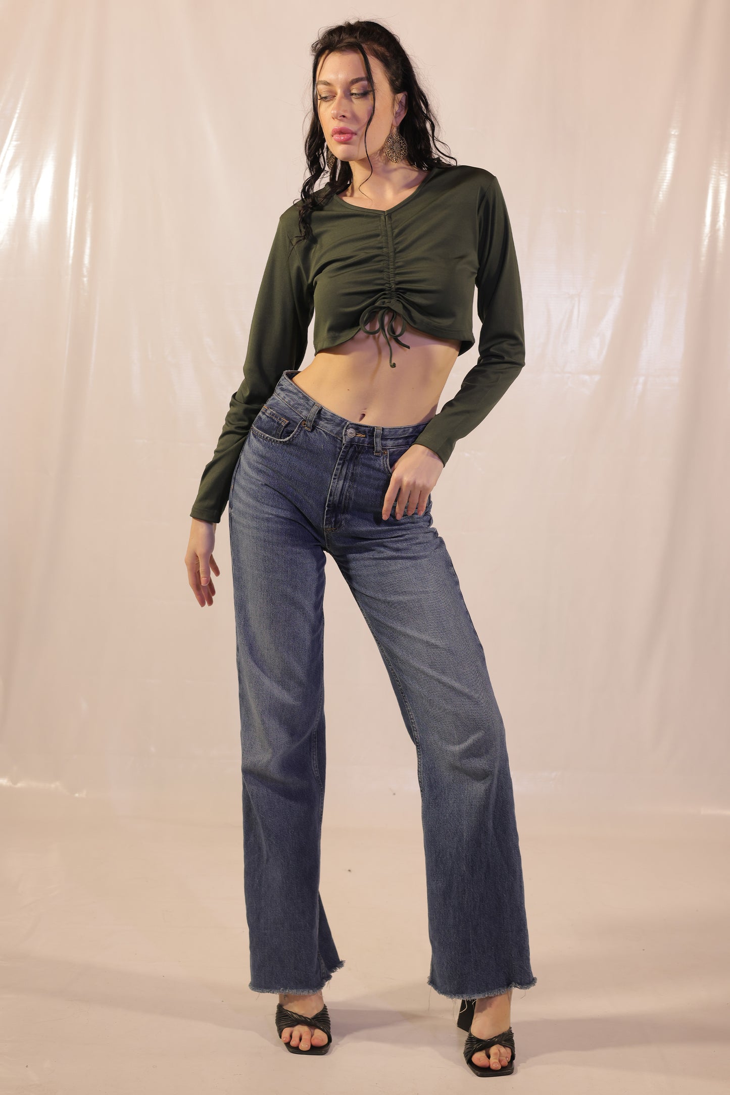 Pine Lycra Crop Top