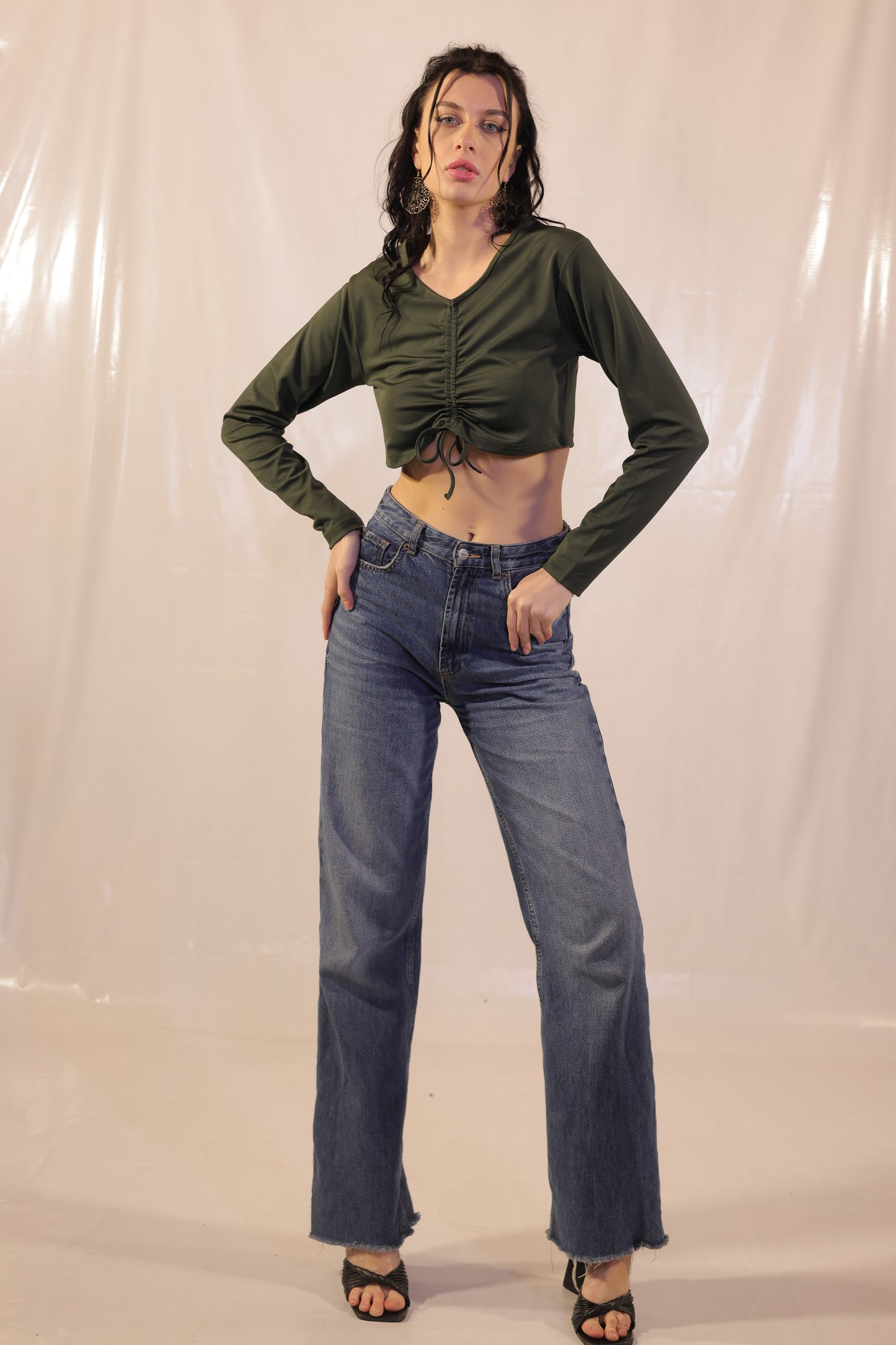 Pine Lycra Crop Top