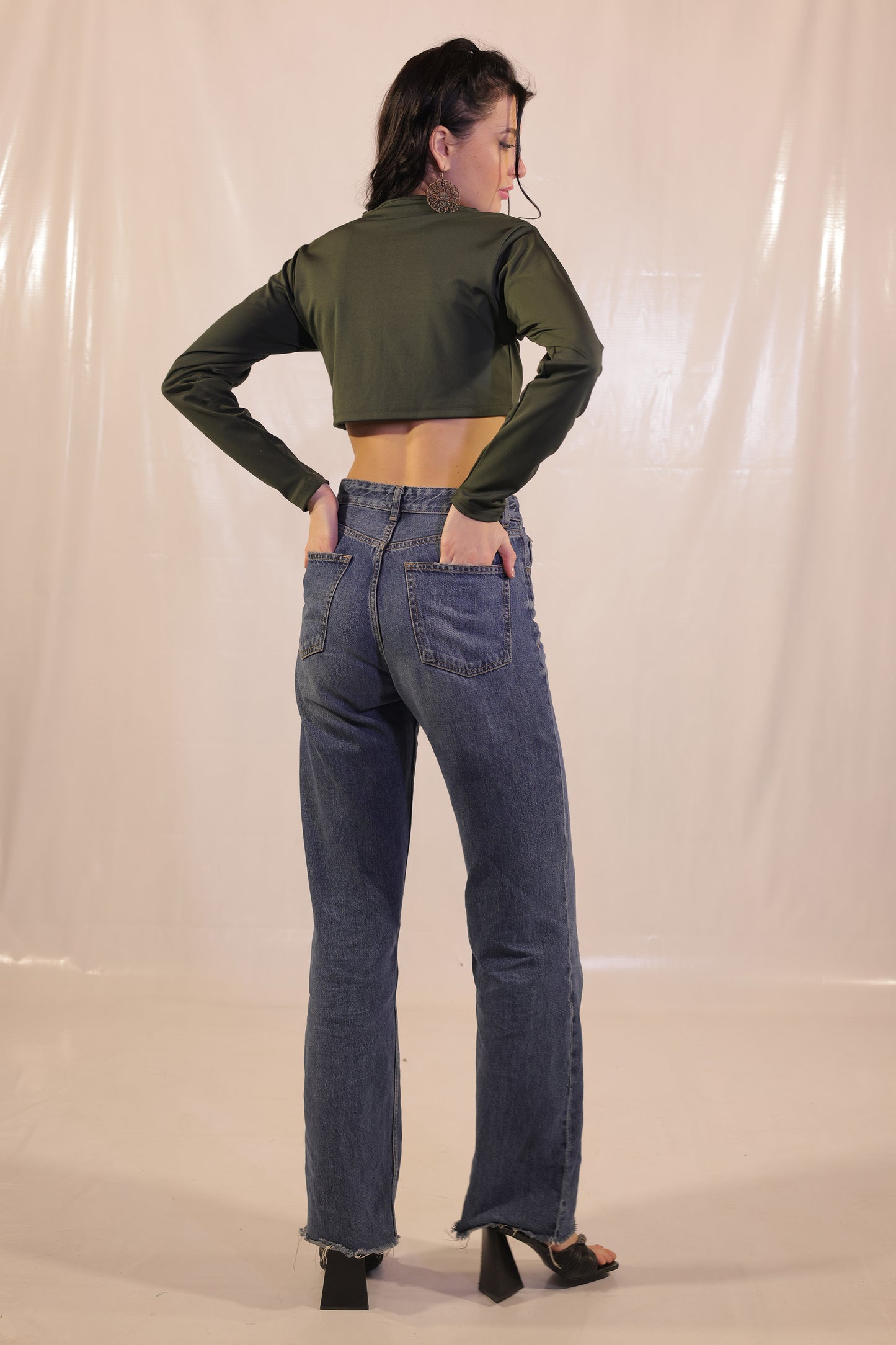Pine Lycra Crop Top