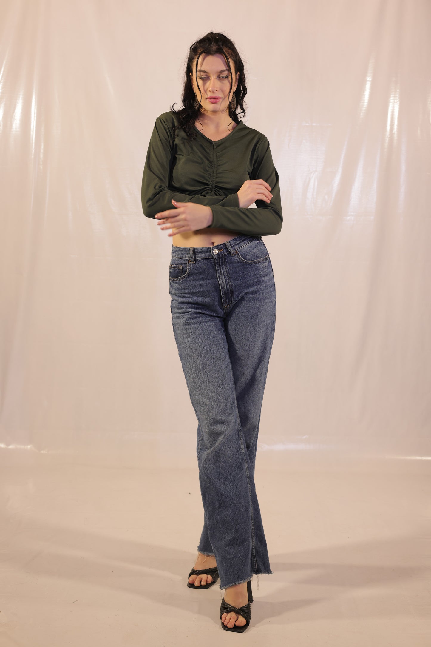 Pine Lycra Crop Top