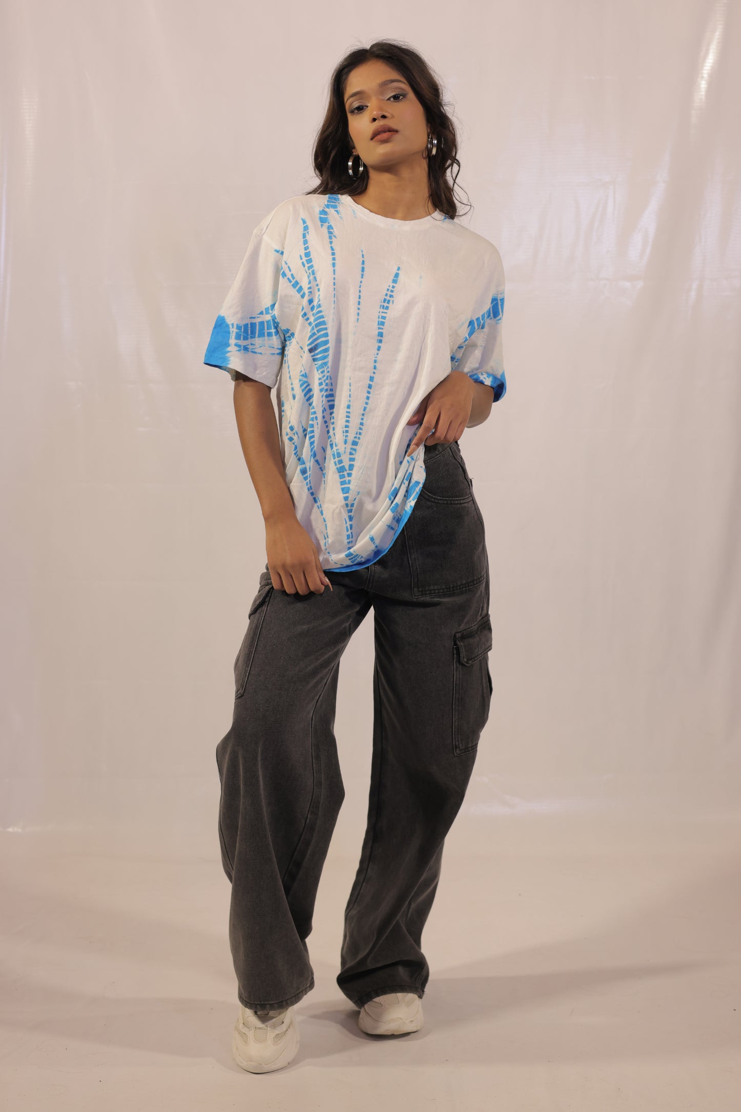 Blue & White Tie Dye Tee