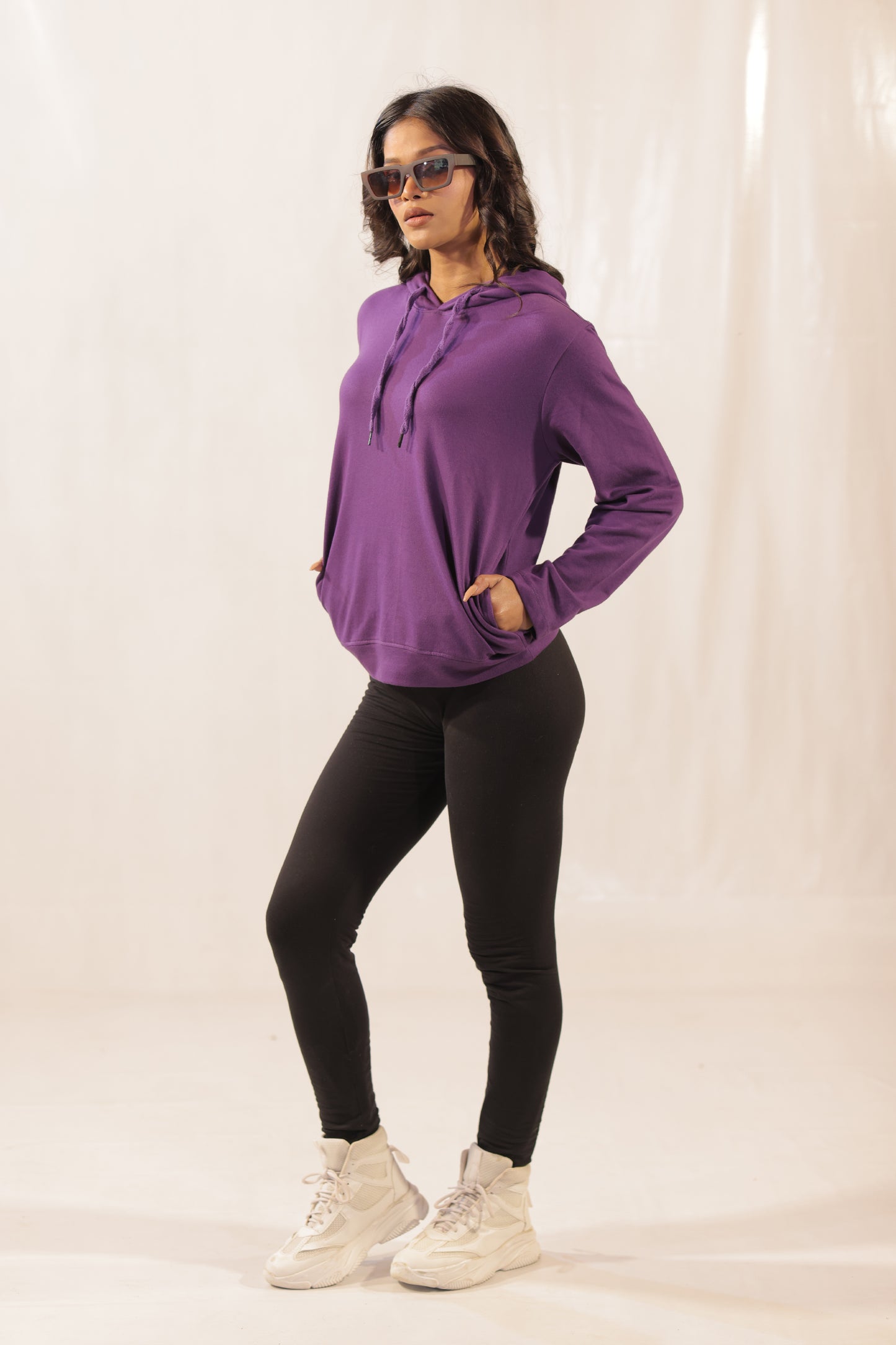 Purple Hooded Sweatshirt