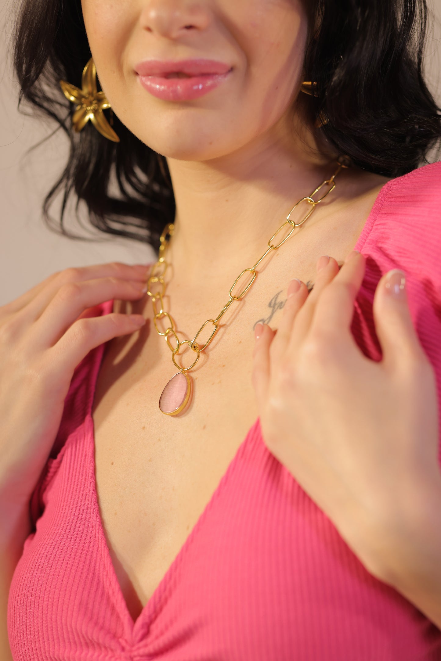 Barbie Pink Rib Knit Bodycon Ruched Dress