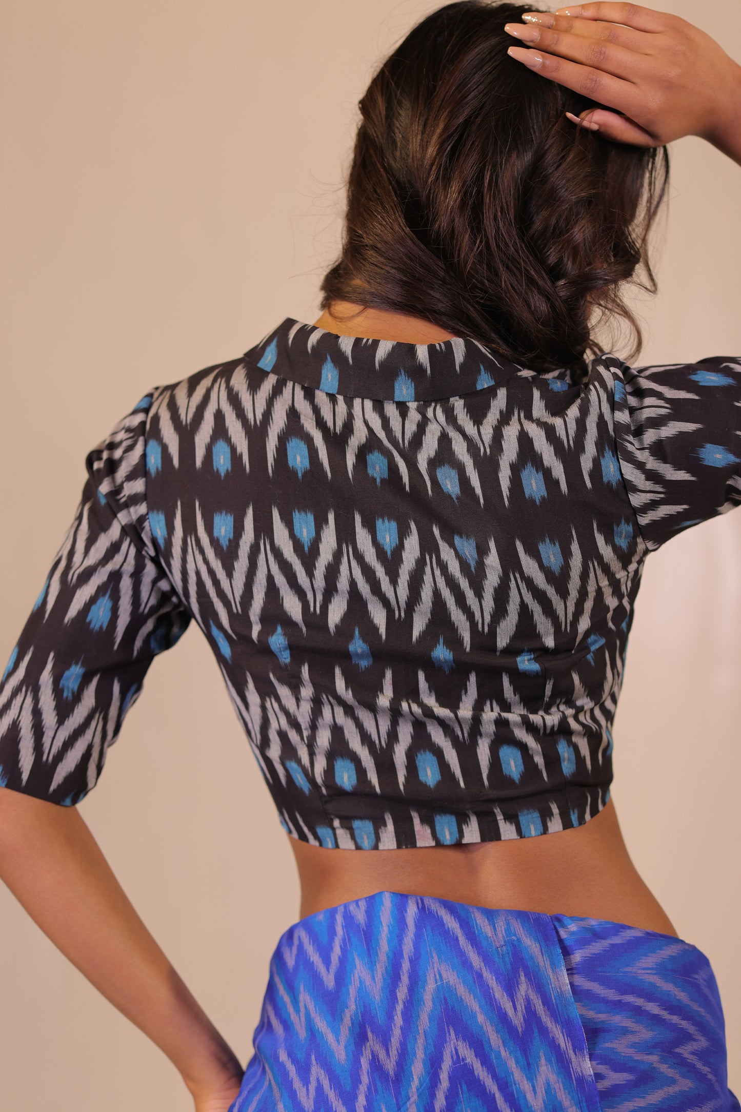 Black Ikat Blouse