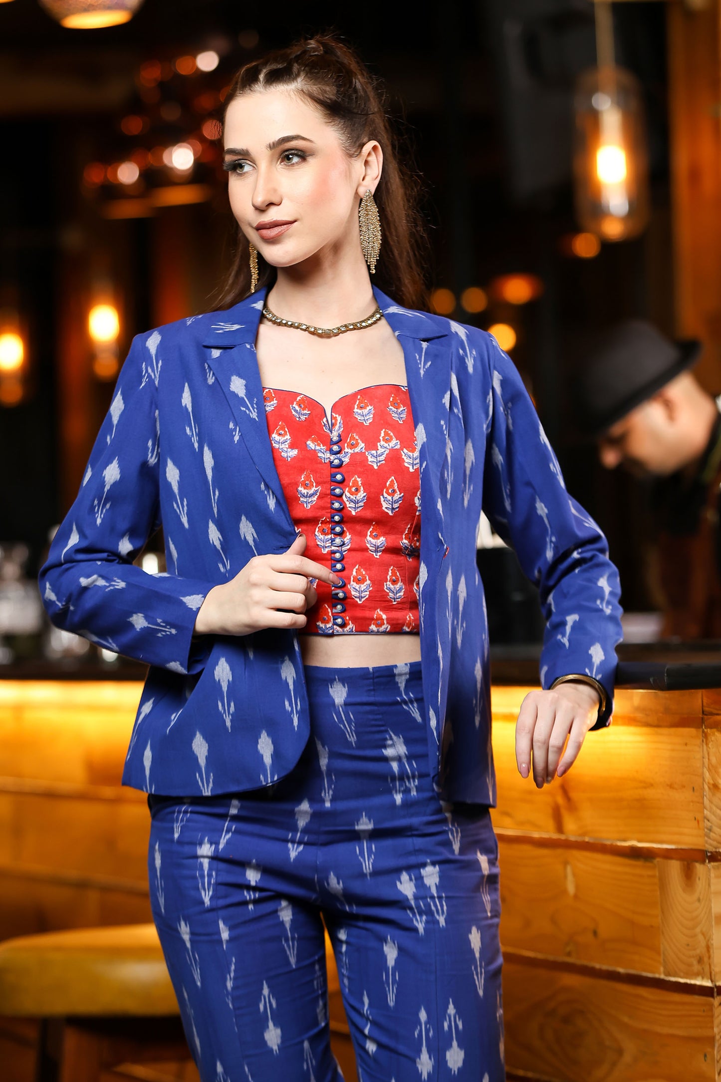 Ikat Cobalt Blue Jacket