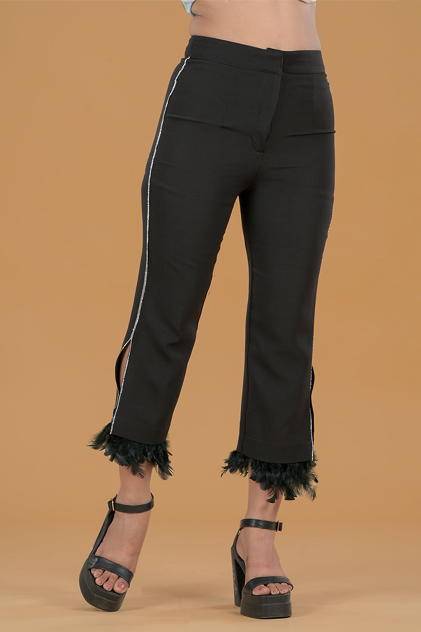 Noir Elegance Cigarette Pants