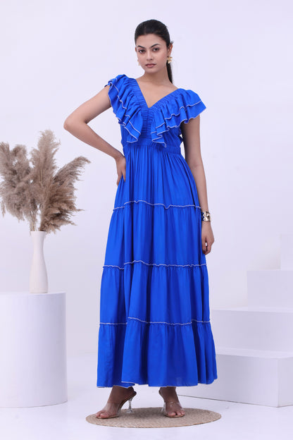 Azure Drift Tier Dress
