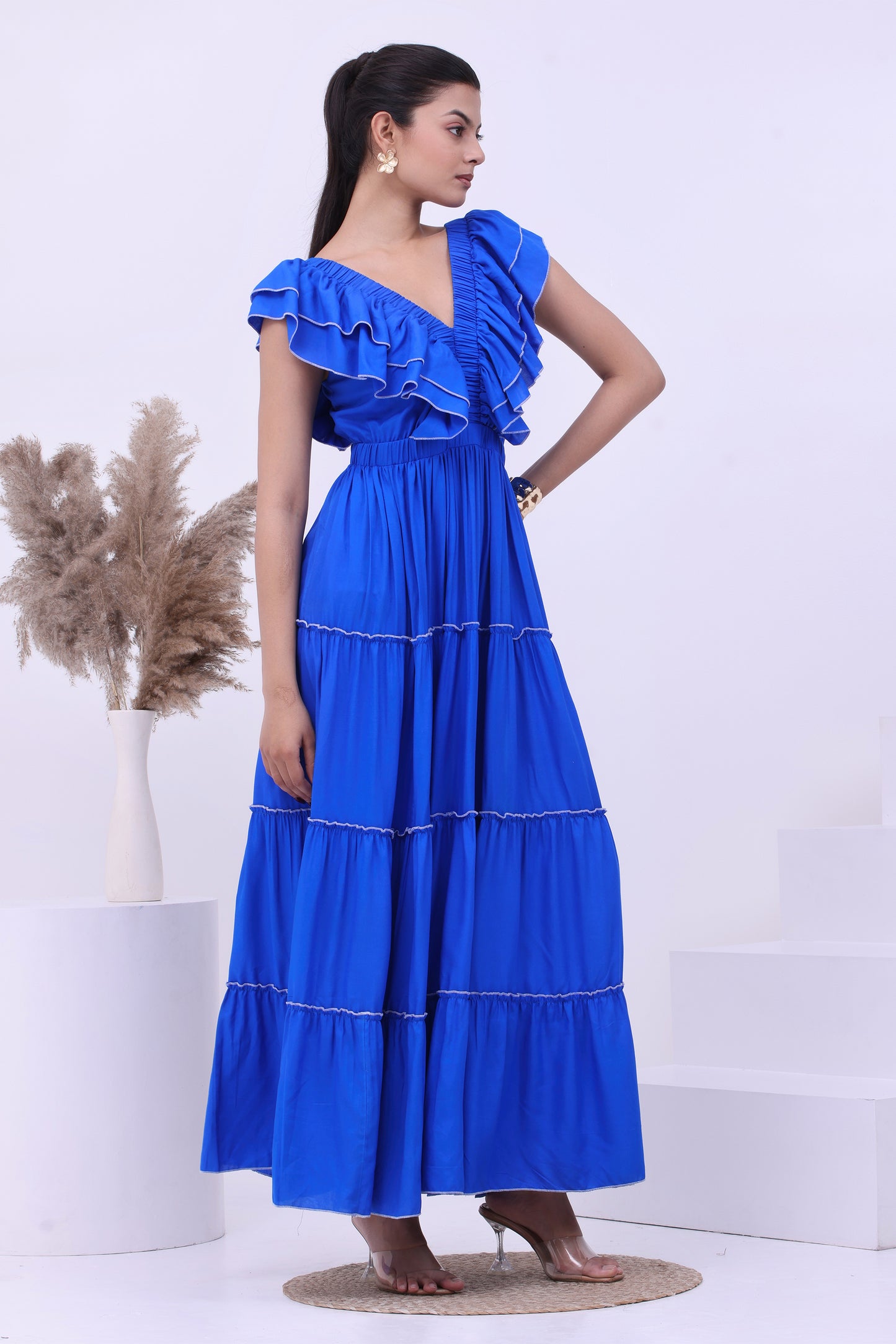 Azure Drift Tier Dress