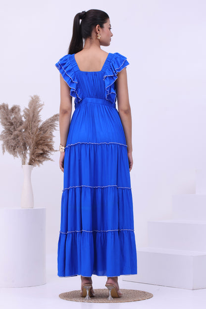 Azure Drift Tier Dress
