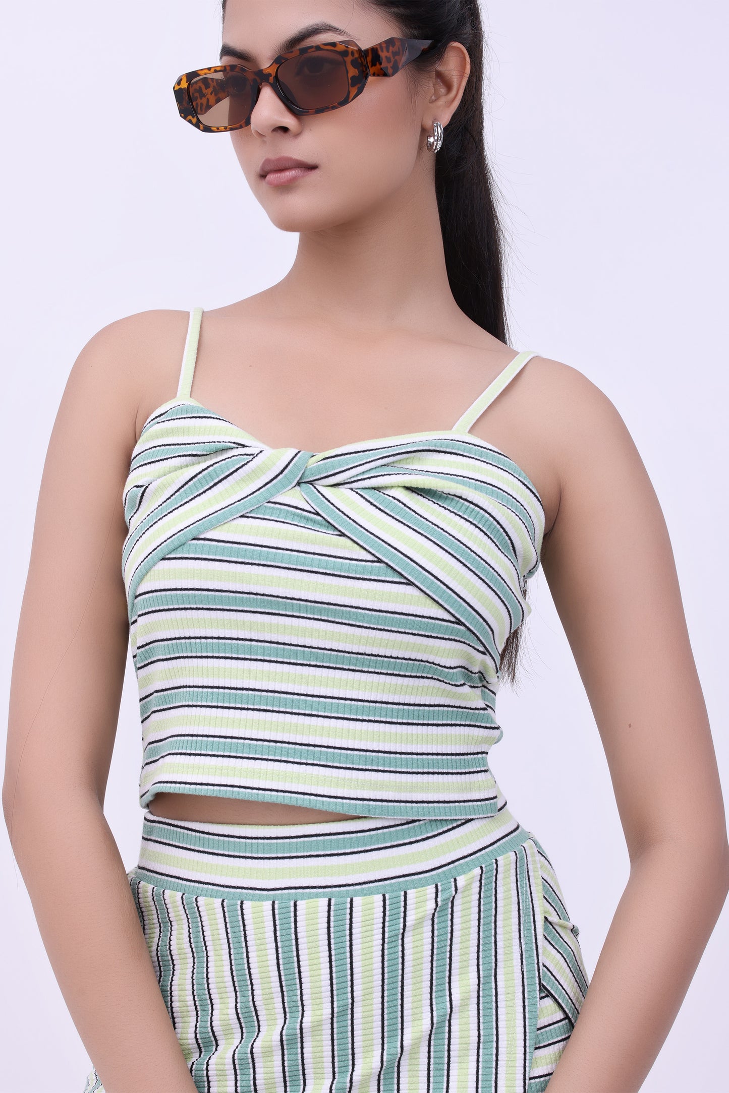Striped Skorts Co-ord Set