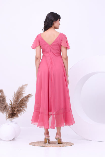 Rosewater High Low Drape Dress