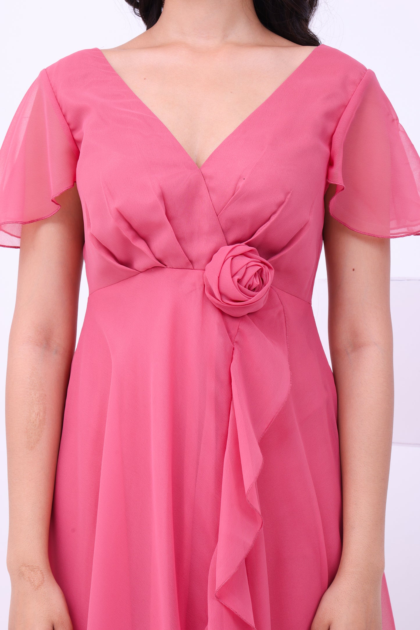 Rosewater High Low Drape Dress