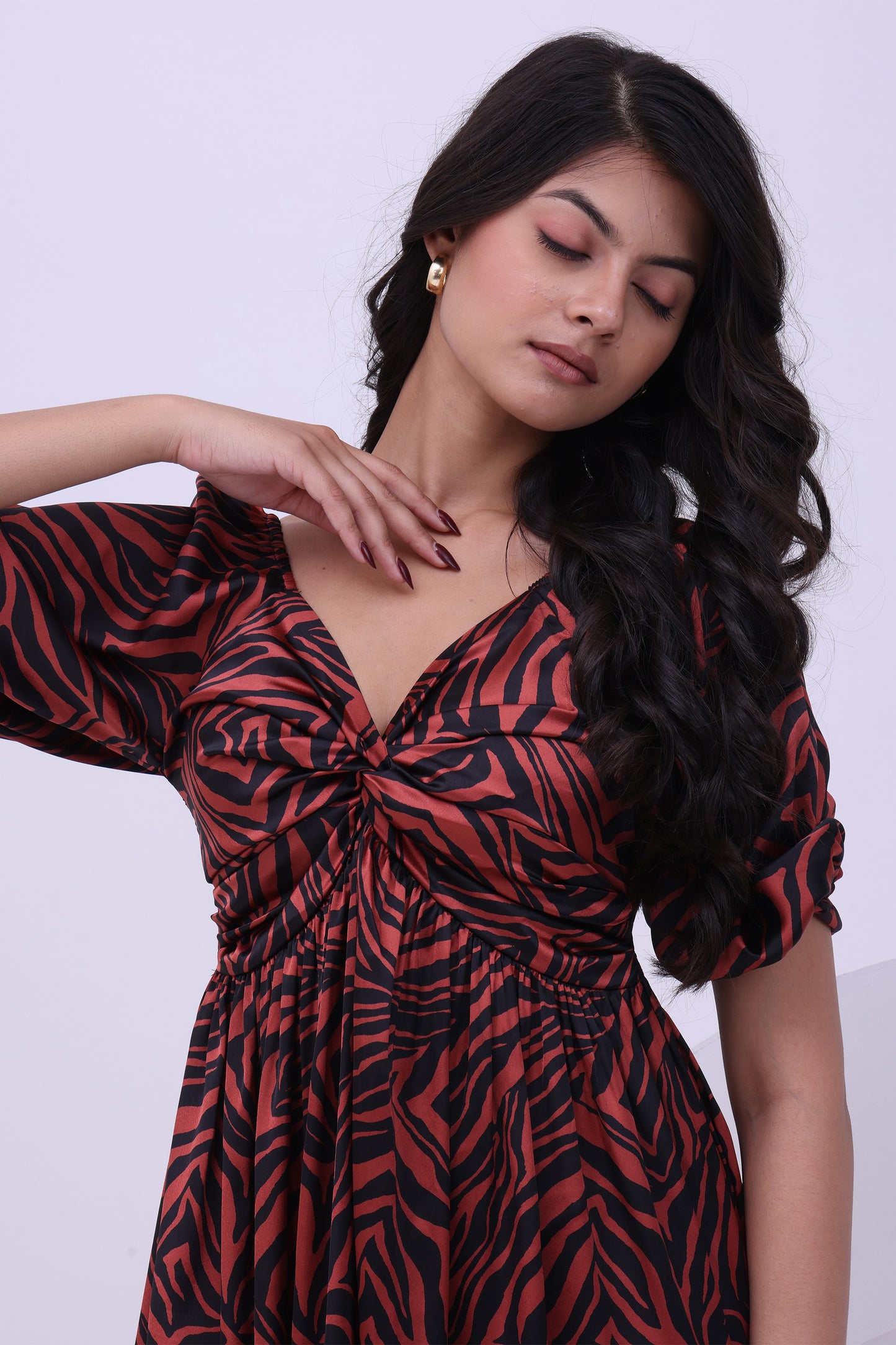 Fierce Elegance Satin A-line Dress