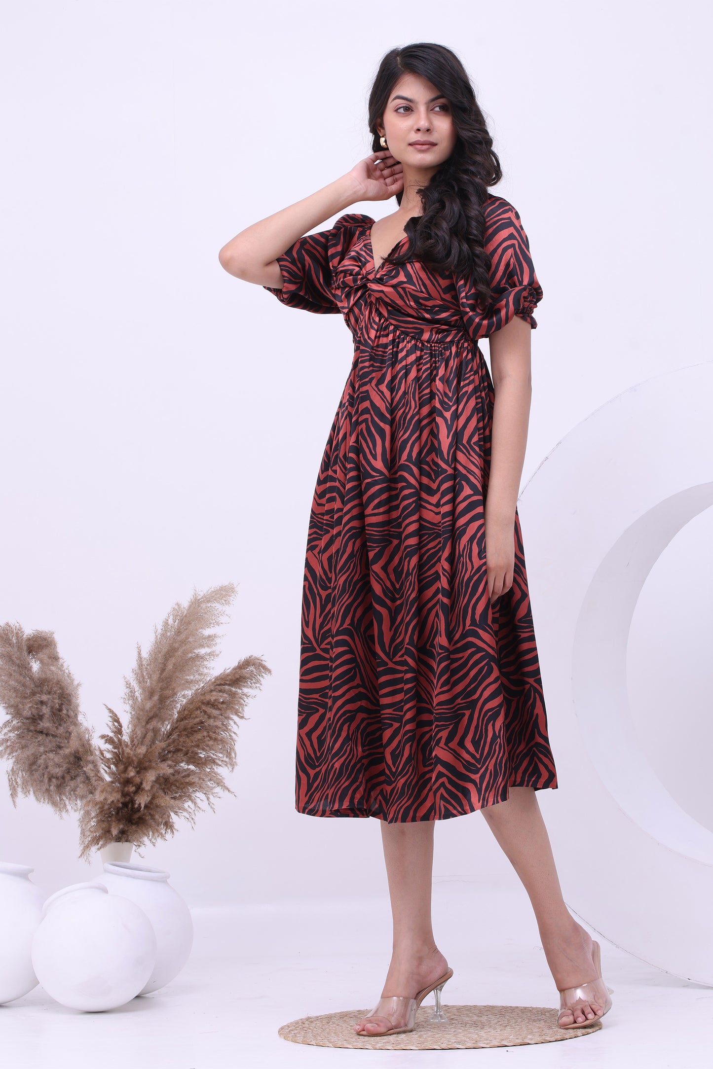 Fierce Elegance Satin A-line Dress