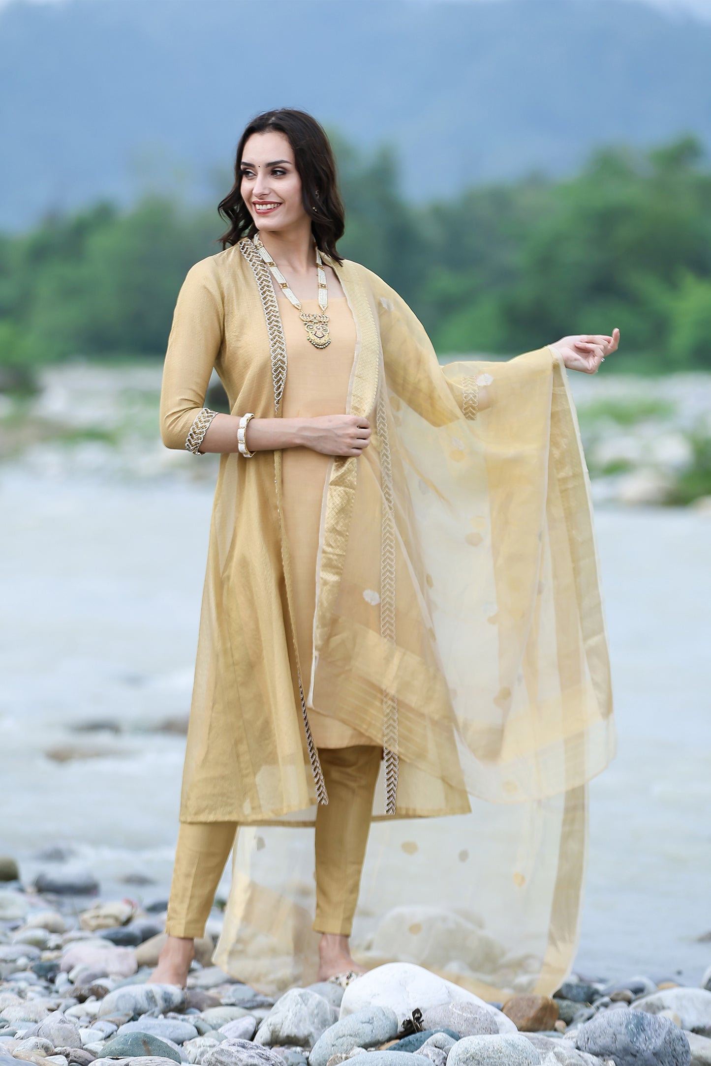 Banarasi Munga Handloom Silk Suit Set