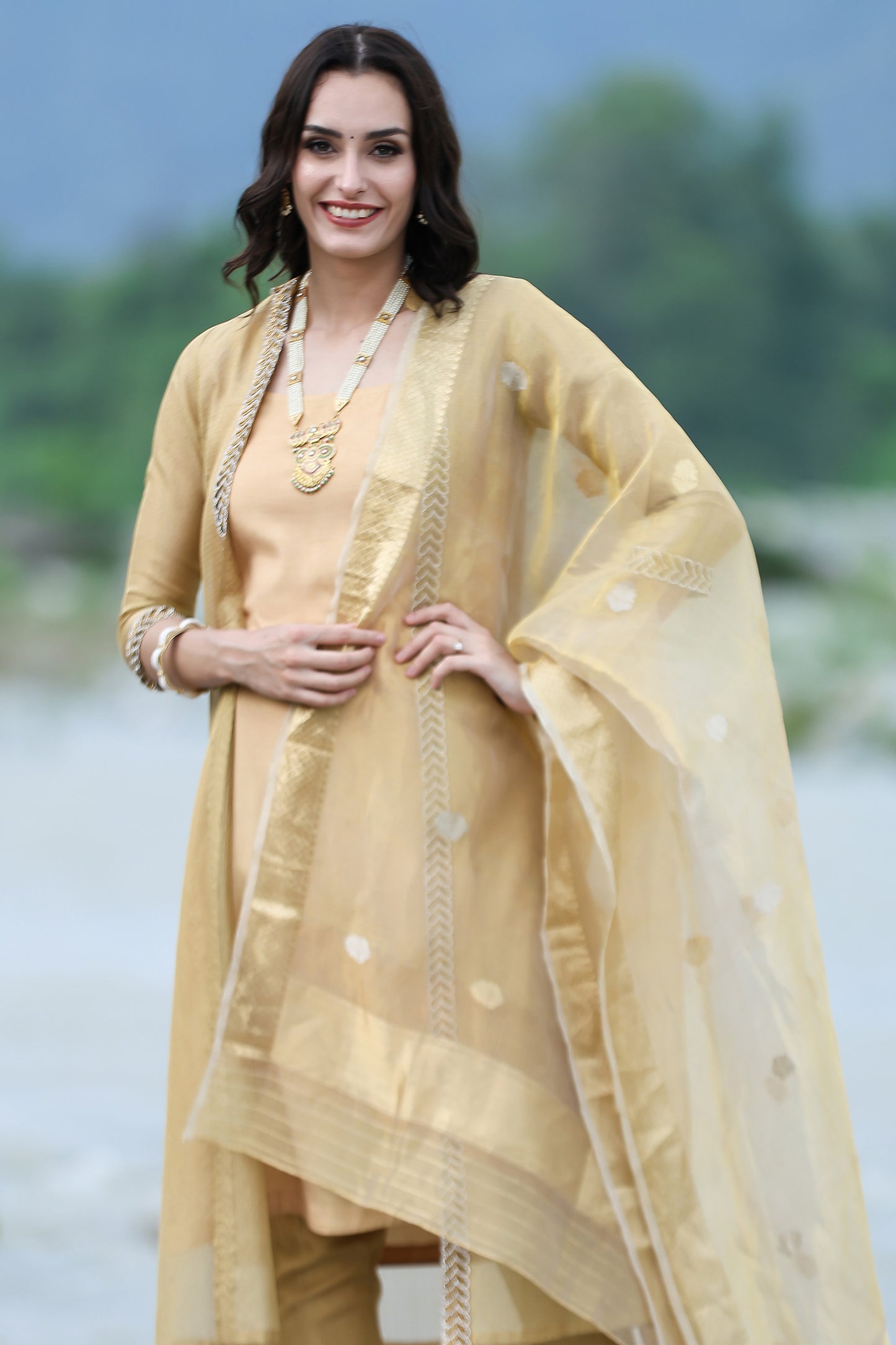 Banarasi Munga Handloom Silk Suit Set