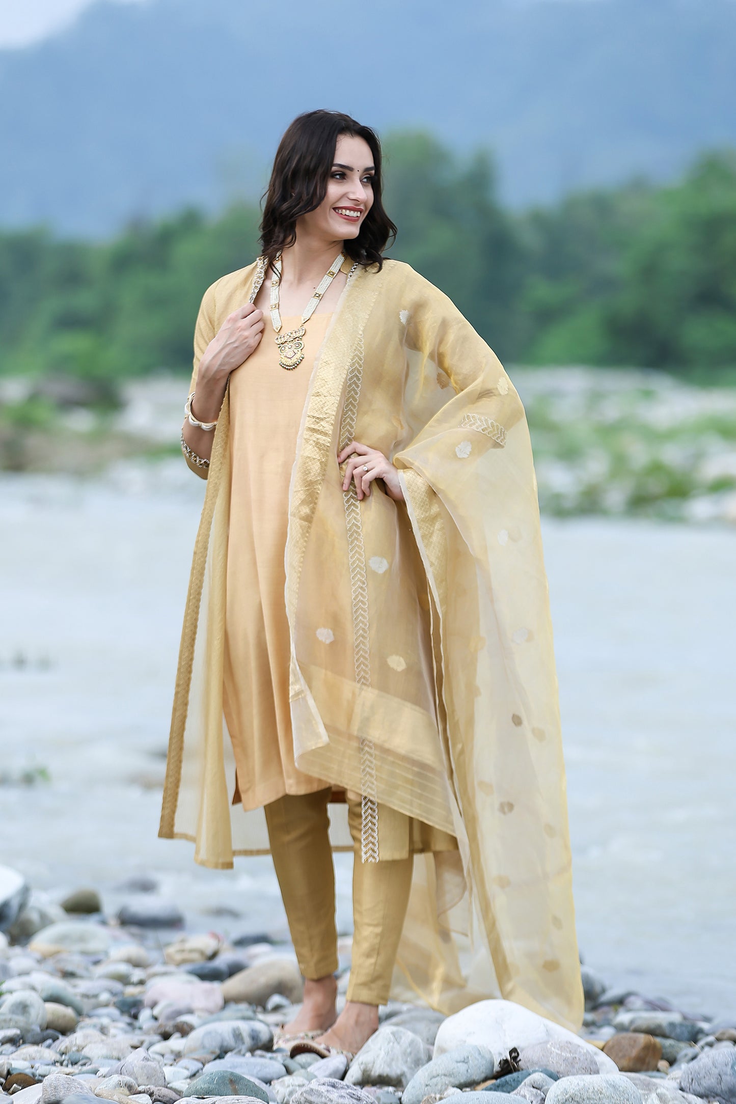 Banarasi Munga Handloom Silk Suit Set