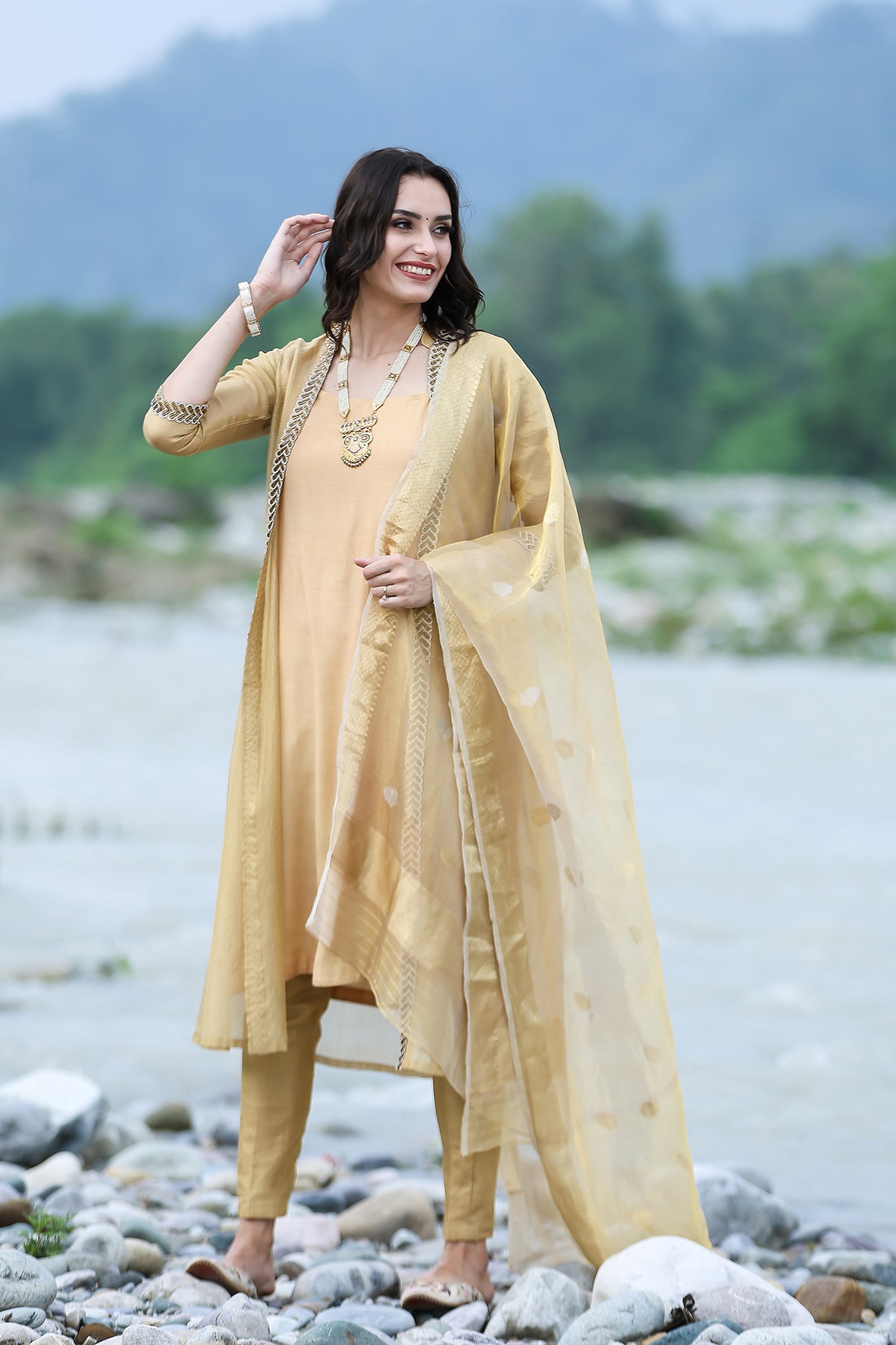 Banarasi Munga Handloom Silk Suit Set