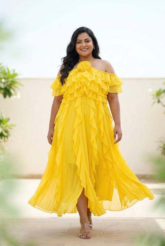 Off-Shoulder Boho Maxi Dress