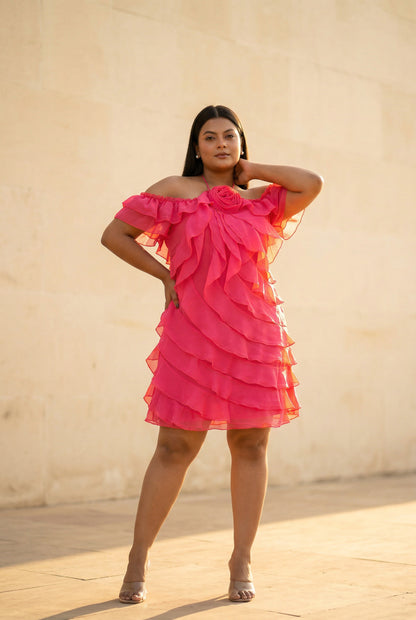 Off-Shoulder Ruffle Dress